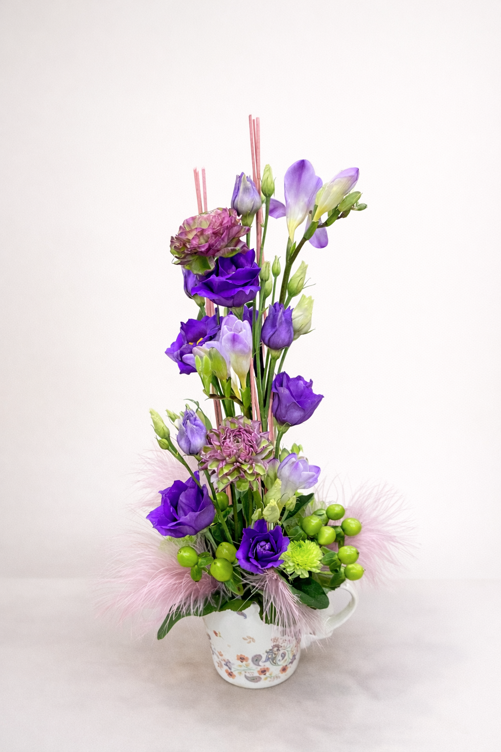 Composition florale violette