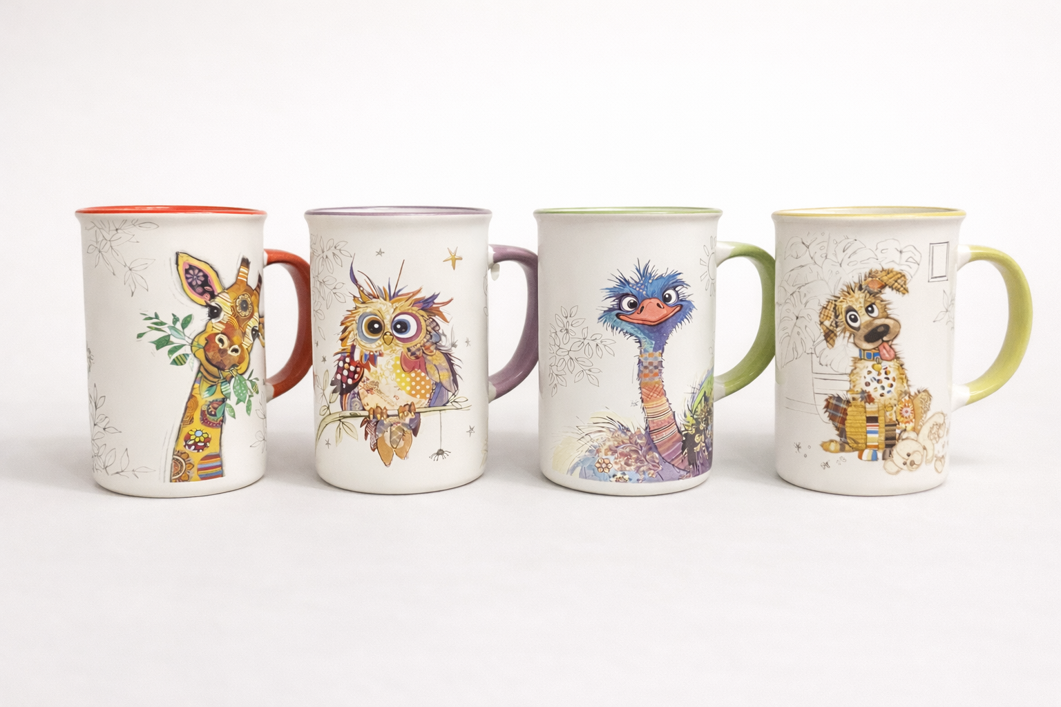 Mugs illustrés d'animaux
