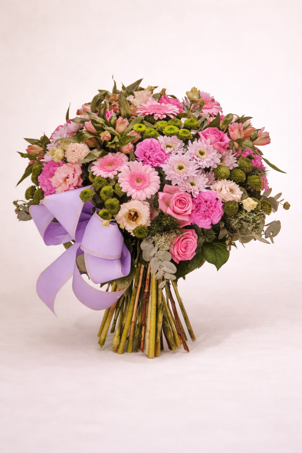 Bouquet funéraire rosé