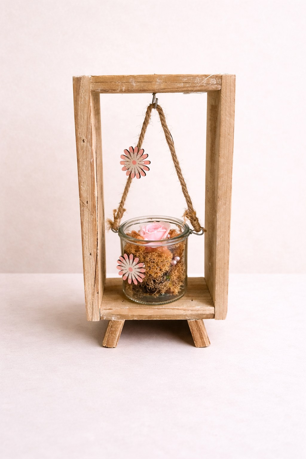 Suspension florale rose