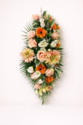 Dessus cercueil Roses et Gerberas