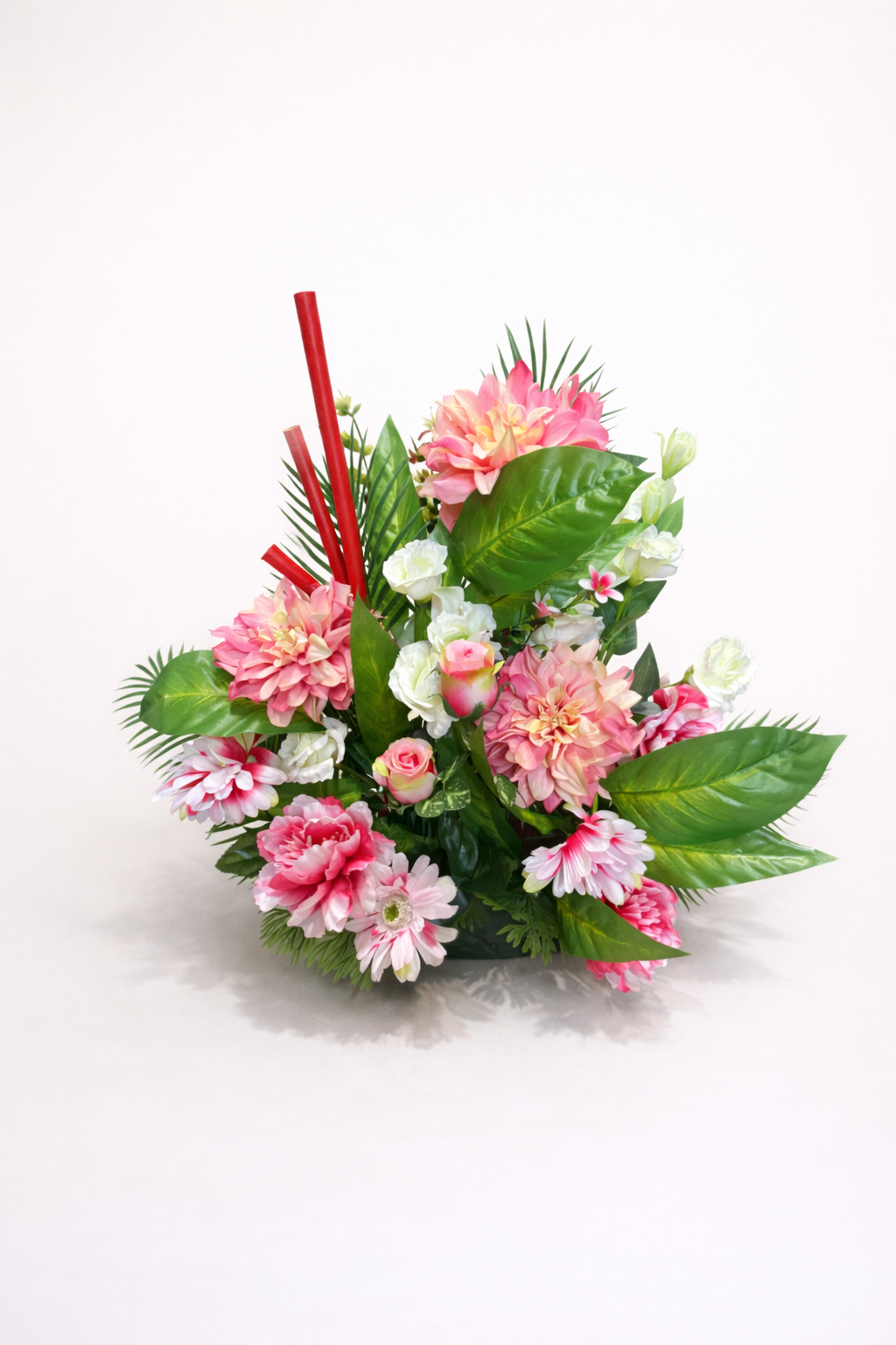 Composition florale tons Rose & Blanc