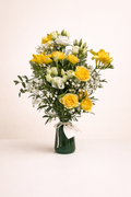 Bouquet dans les tons jaunes lumineux