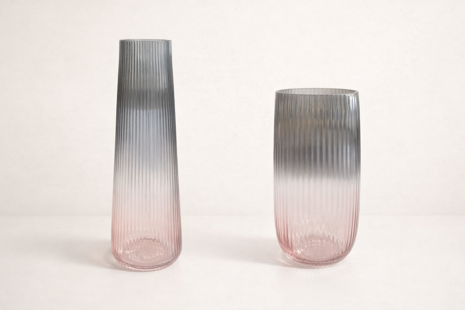 Vase en verre dégradé