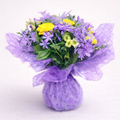 Bouquet rond violet bulle d'eau