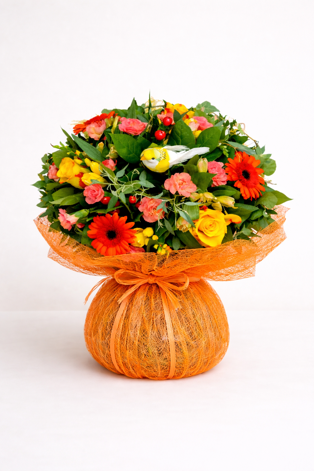 Bouquet de saison multicolore bulle d'eau