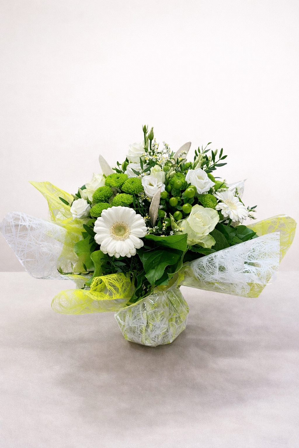 Bouquet rond blanc bulle d'eau