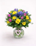 Bouquet en vase multicolore