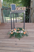 Décoration cérémonie - ardoise avec coeurs