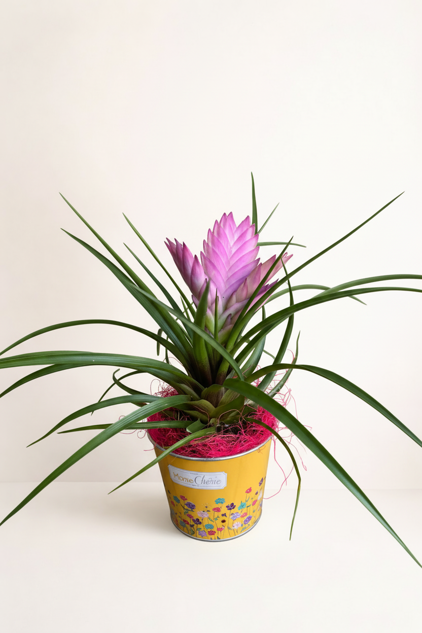Tillandsia Mamie Chérie avec fond beige