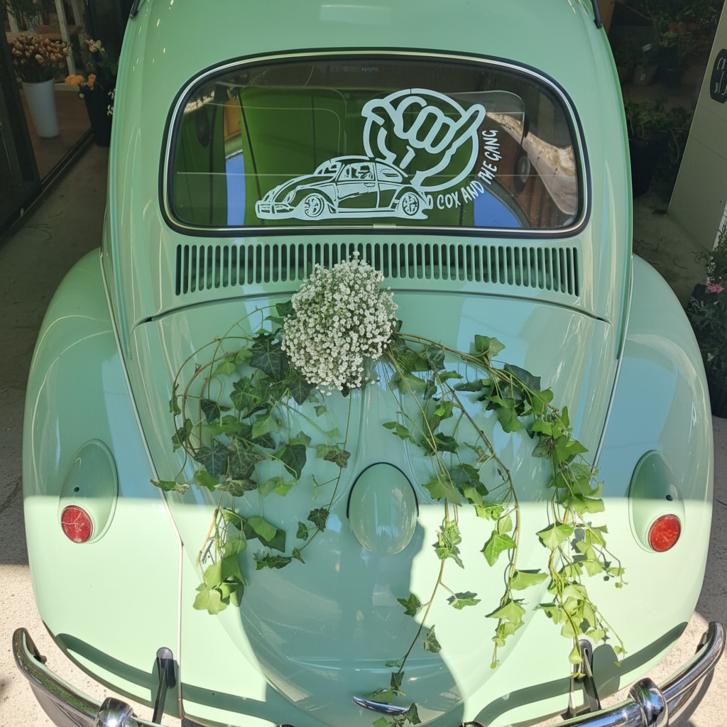 VW Beetle décorée - recadrée